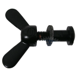 CB antenos reguliuojamo kampo varžtas, juodas